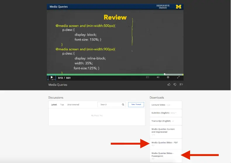 Media screen and media queries.