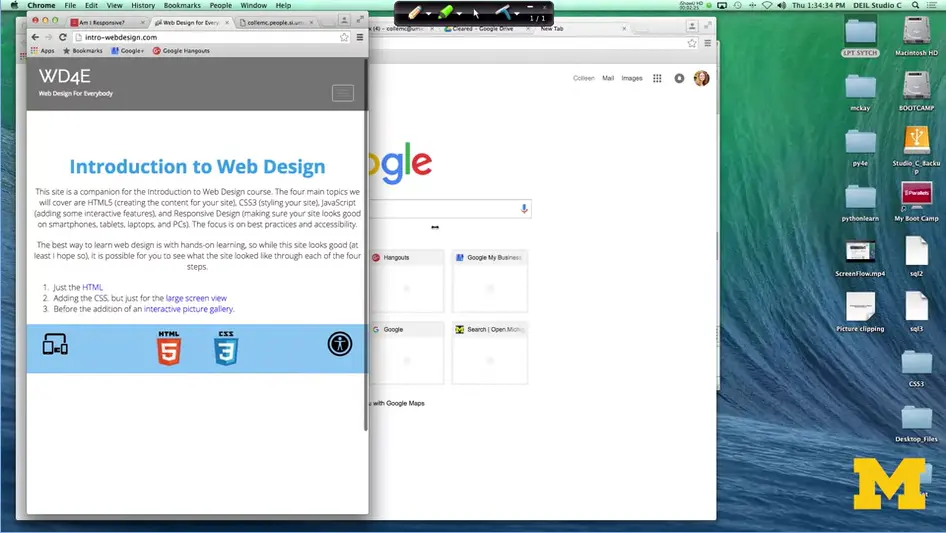 Laptop View - Introduction to Web Design.