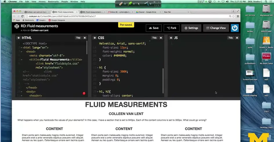 Fluid Measurements - example.