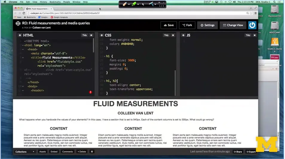 Fluid Measurements and media queries.