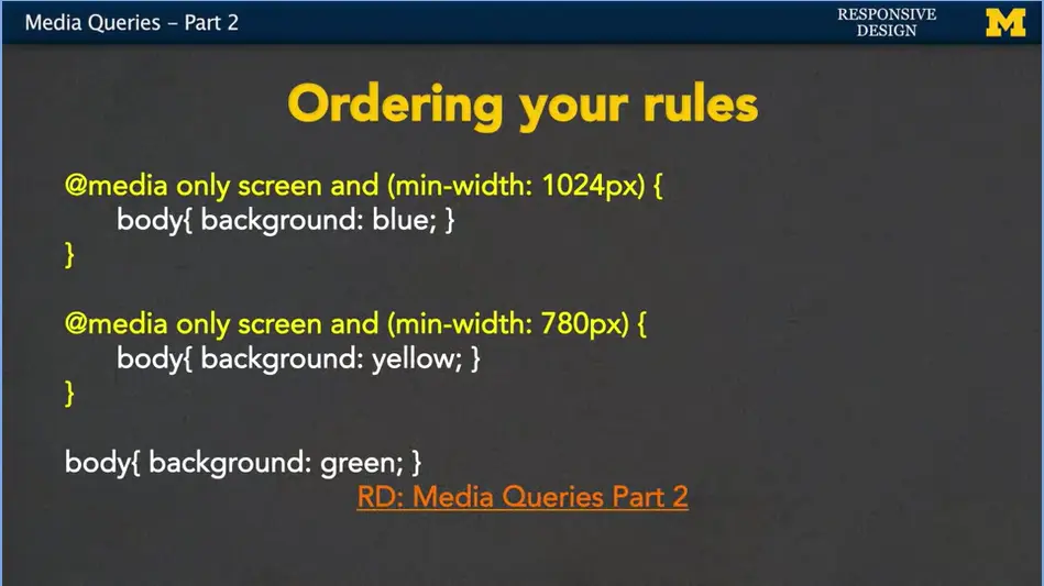 Ordering Your Rules.