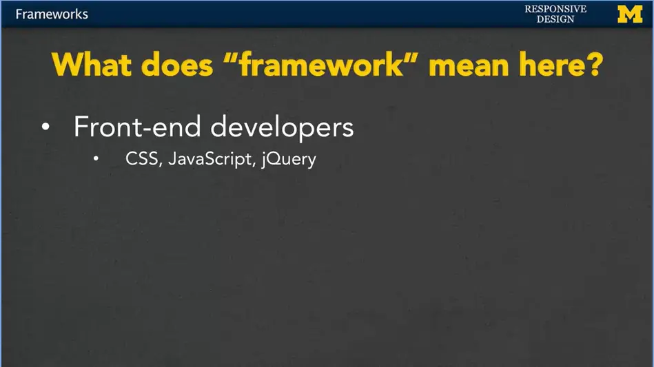 What Does Framework Mean Here?