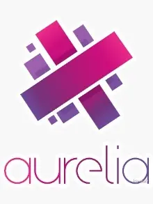 Pegatina «Logotipo de Aurelia - marco JS» de hipstuff | Redbubble.