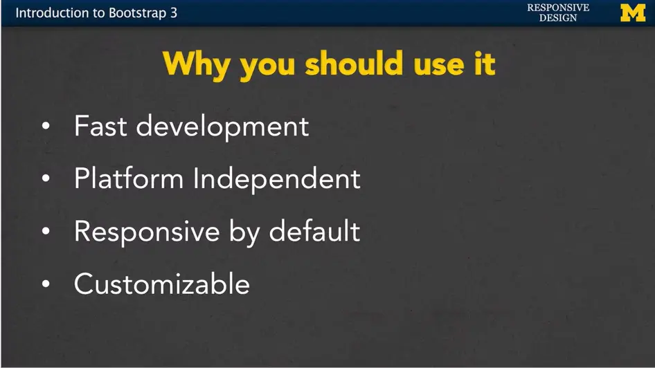 Why you should use Bootstrap.