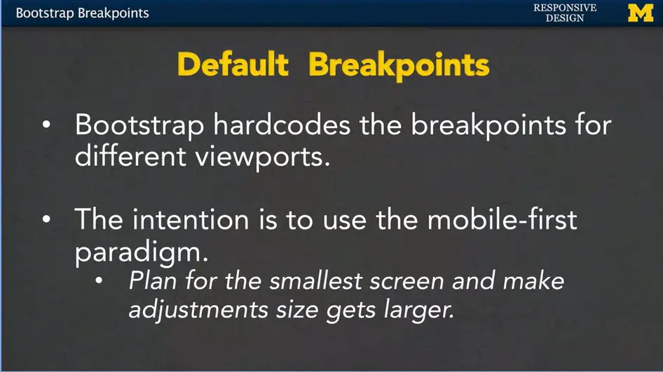 Default Bootstrap Breakpoints.