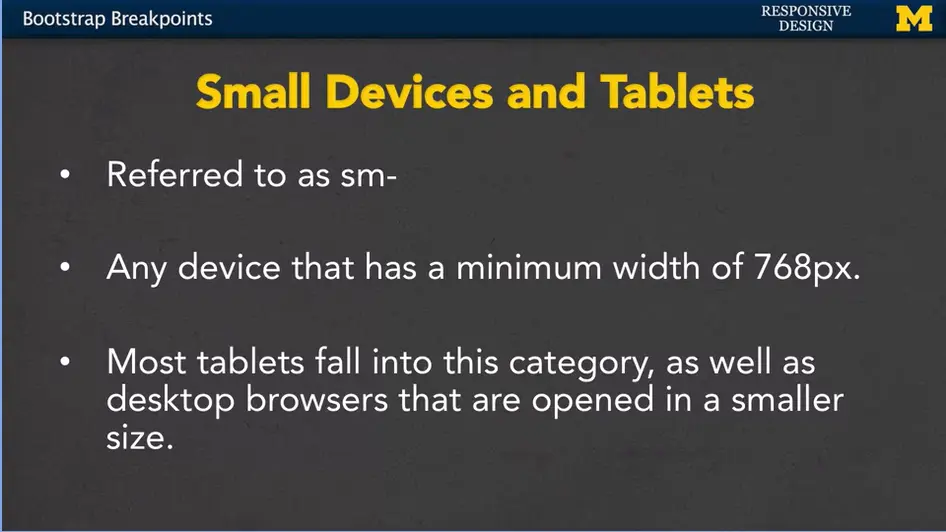 Small Devices and Tablets.