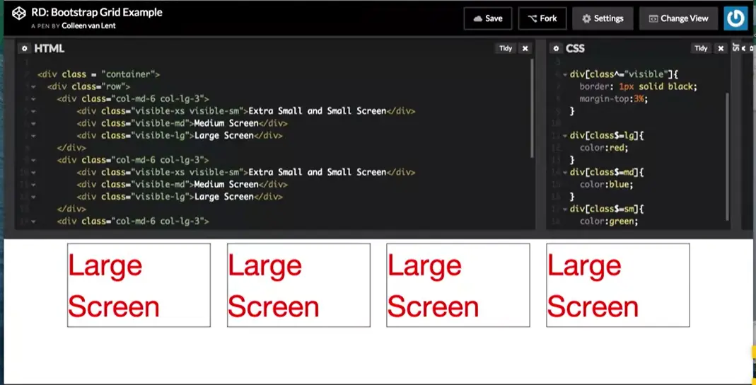 Bootstrap Grid System: medium and large; col-md-6 and col-lg-2.