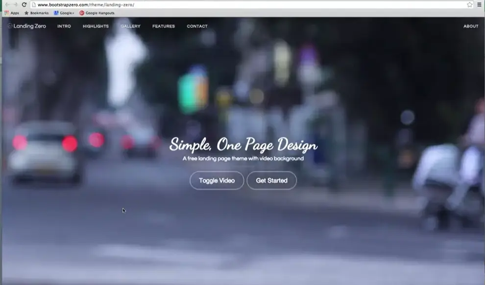 Simple One-Page Design using bootstrap template.