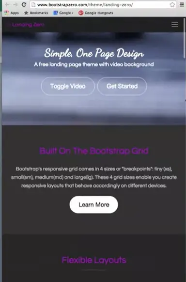 Landing Zero Theme - bootstrap template.